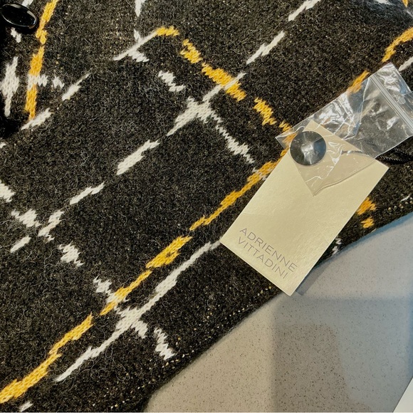 Adrienne Vittadini. Black, Yellow & White  Plaid Jacket / Cardigan. XL FAB ♥️ - Picture 3 of 17